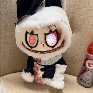 Creepy Black and White Stuffed Animal